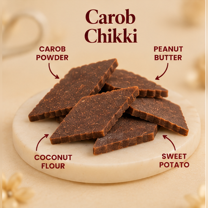 Woof Ministry Carob Chikki dog treat