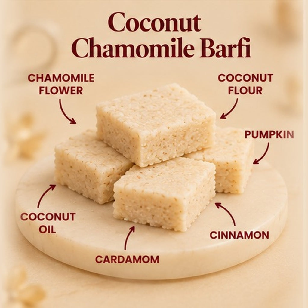 Woof Ministry Coconut Chamomile Barfi dog treat
